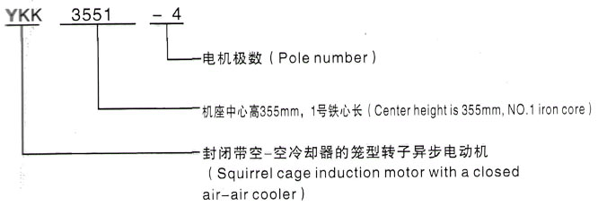 YKK系列(H355-1000)高压YKS4506-4/710KW三相异步电机西安泰富西玛电机型号说明